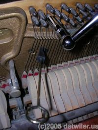 Hammer and wedge in position